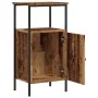 Mesitas de noche 2 uds madera ingeniería envejecida 41x31x80 cm by , Nightstands - Ref: Foro24-857247, Price: 79,22 €, Discou...