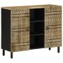 Aparador de madera maciza de mango rugosa 90x33,5x75 cm de , Almacenamiento para CD y DVD - Ref: Foro24-4018656, Precio: 141,...