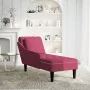Tumbona con almohada y reposabrazo derecho terciopelo rojo vino de , Divanes - Ref: Foro24-4009776, Precio: 183,97 €, Descuen...