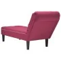 Tumbona con almohada y reposabrazo derecho terciopelo rojo vino de , Divanes - Ref: Foro24-4009776, Precio: 183,97 €, Descuen...