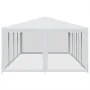 Carpa para fiestas con 12 paredes de malla HDPE blanco 8x4 m de , Carpas y cenadores - Ref: Foro24-4010071, Precio: 207,72 €,...