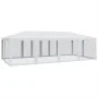 Carpa para fiestas con 12 paredes de malla HDPE blanco 8x4 m de , Carpas y cenadores - Ref: Foro24-4010071, Precio: 207,72 €,...