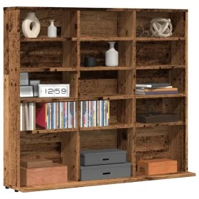 Mueble de CD madera de ingeniería envejecida 100x23x89,5 cm de , Almacenamiento para CD y DVD - Ref: Foro24-856000, Precio: 7...