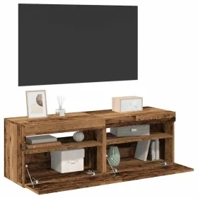 Muebles de TV con luces LED 2 uds madera ingeniería envejecida by , TV Furniture - Ref: Foro24-856310, Price: 86,22 €, Discou...