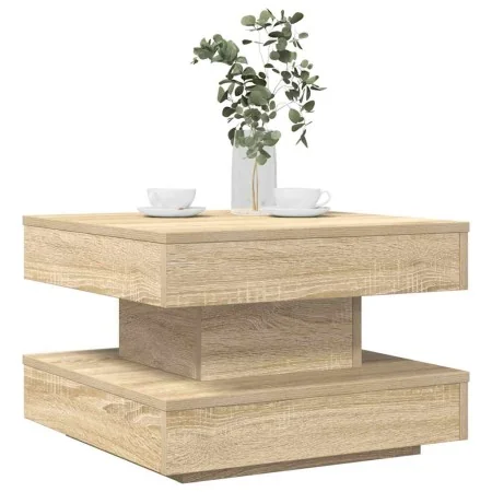 Mesa de centro giratoria 360 grados roble sonoma 50x50x34,5 cm by , Coffee table - Ref: Foro24-858472, Price: 56,46 €, Discou...