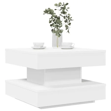 Mesa de centro giratoria 360 grados blanco 50x50x34,5 cm de , Mesas de centro - Ref: Foro24-858470, Precio: 71,12 €, Descuent...