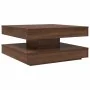 Mesa de centro giratoria 360 grados roble marrón 70x70x34,5 cm by , Coffee table - Ref: Foro24-858485, Price: 84,35 €, Discou...
