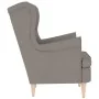 Sillón de tela gris taupe 74x84x100 cm by , Armchairs - Ref: Foro24-4016901, Price: 259,58 €, Discount: %