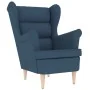 Sillón de tela azul 74x84x100 cm de , Sillones - Ref: Foro24-4016903, Precio: 236,53 €, Descuento: %