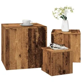 Mesas auxiliares 3 uds madera de ingeniería madera envejecida de , Mesas auxiliares - Ref: Foro24-856676, Precio: 77,79 €, De...