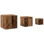 Mesas auxiliares 3 uds madera de ingeniería madera envejecida by , Side tables - Ref: Foro24-856676, Price: 77,79 €, Discount: %