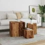 Mesas auxiliares 3 uds madera de ingeniería madera envejecida by , Side tables - Ref: Foro24-856676, Price: 77,79 €, Discount: %