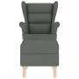 Sillón mecedora con taburete tela gris oscuro de , Sillones - Ref: Foro24-3307998, Precio: 259,80 €, Descuento: %