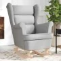 Silla mecedora de tela gris nube 74x90x102 cm de , Sillones - Ref: Foro24-4016929, Precio: 217,91 €, Descuento: %