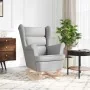 Silla mecedora de tela gris nube 74x90x102 cm de , Sillones - Ref: Foro24-4016929, Precio: 217,91 €, Descuento: %