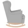 Silla mecedora de tela gris nube 74x90x102 cm de , Sillones - Ref: Foro24-4016929, Precio: 217,91 €, Descuento: %