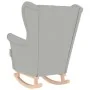 Silla mecedora de tela gris nube 74x90x102 cm de , Sillones - Ref: Foro24-4016929, Precio: 217,91 €, Descuento: %