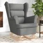Silla mecedora de tela gris oscuro 74x90x102 cm de , Sillones - Ref: Foro24-4016920, Precio: 192,80 €, Descuento: %