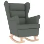Silla mecedora de tela gris oscuro 74x90x102 cm de , Sillones - Ref: Foro24-4016920, Precio: 192,80 €, Descuento: %