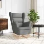 Silla mecedora de tela gris oscuro 74x90x102 cm de , Sillones - Ref: Foro24-4016920, Precio: 192,80 €, Descuento: %