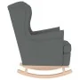 Silla mecedora de tela gris oscuro 74x90x102 cm de , Sillones - Ref: Foro24-4016920, Precio: 192,80 €, Descuento: %