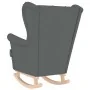 Silla mecedora de tela gris oscuro 74x90x102 cm de , Sillones - Ref: Foro24-4016920, Precio: 192,80 €, Descuento: %