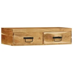 Mueble de TV de pared madera maciza de acacia 80x30x19 cm by , CD and DVD storage - Ref: Foro24-4017463, Price: 91,13 €, Disc...