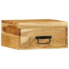 Mesita de noche de pared madera maciza de acacia by , Nightstands - Ref: Foro24-4017454, Price: 68,87 €, Discount: %