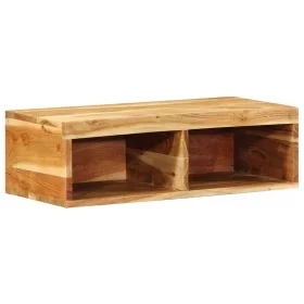 Mueble de TV de pared madera maciza de acacia 60x30x19 cm by , CD and DVD storage - Ref: Foro24-4017475, Price: 52,03 €, Disc...