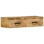 Mueble de TV de pared madera maciza de mango rugosa 80x30x19 cm by , CD and DVD storage - Ref: Foro24-4017461, Price: 105,48 ...