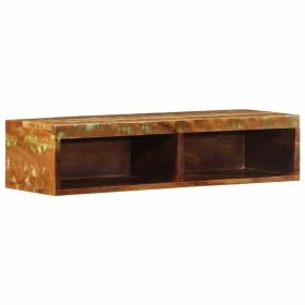 Mueble de TV de pared madera maciza reciclada 80x30x19 cm de , Almacenamiento para CD y DVD - Ref: Foro24-4017477, Precio: 68...