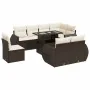 Set de sofás de jardín 9 pzas y cojines ratán sintético marrón by , Garden sets - Ref: Foro24-3326664, Price: 746,49 €, Disco...