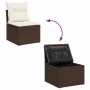 Set de sofás de jardín 9 pzas y cojines ratán sintético marrón by , Garden sets - Ref: Foro24-3326664, Price: 746,49 €, Disco...
