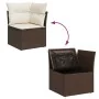 Set de sofás de jardín 9 pzas y cojines ratán sintético marrón by , Garden sets - Ref: Foro24-3326664, Price: 746,49 €, Disco...
