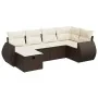 Set sofás de jardín 6 piezas y cojines ratán sintético marrón by , Garden sets - Ref: Foro24-3325589, Price: 422,59 €, Discou...