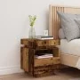 Mesita de noche con luces LED madera envejecida 40x39x48,5 cm by , Nightstands - Ref: Foro24-857658, Price: 69,84 €, Discount: %