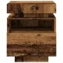 Mesita de noche con luces LED madera envejecida 40x39x48,5 cm by , Nightstands - Ref: Foro24-857658, Price: 69,84 €, Discount: %