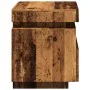 Mesita de noche con luces LED madera envejecida 40x39x48,5 cm by , Nightstands - Ref: Foro24-857658, Price: 69,84 €, Discount: %