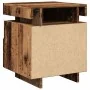 Mesita de noche con luces LED madera envejecida 40x39x48,5 cm by , Nightstands - Ref: Foro24-857658, Price: 69,84 €, Discount: %