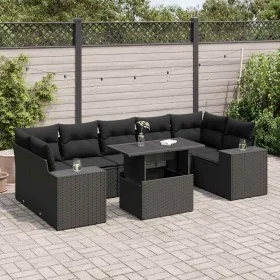 Set de sofás de jardín y cojines 8 piezas ratán sintético negro de , Conjuntos de jardín - Ref: Foro24-3326756, Precio: 587,1...
