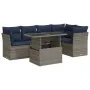 Set sofás jardín y cojines 6 pzas ratán sintético acacia gris by , Garden sets - Ref: Foro24-3326162, Price: 497,76 €, Discou...