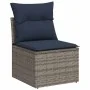 Set sofás jardín y cojines 6 pzas ratán sintético acacia gris by , Garden sets - Ref: Foro24-3326162, Price: 497,76 €, Discou...