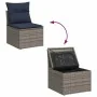 Set sofás jardín y cojines 6 pzas ratán sintético acacia gris by , Garden sets - Ref: Foro24-3326162, Price: 497,76 €, Discou...