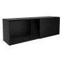 FMD Perchero de pared con compartimento negro 99,1x27,2x33 cm de , Percheros para sombreros y abrigos - Ref: Foro24-444234, P...