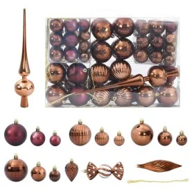 Bolas de Navidad 98 unidades marrón Ø3/4/6 cm de , Adornos festivos - Ref: Foro24-4100014, Precio: 19,00 €, Descuento: %