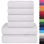 Juego de toallas 6 piezas 100% algodón blanco 360 gsm de , Toallas de baño y manoplas - Ref: Foro24-137078, Precio: 32,91 €, ...