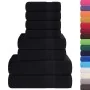 Juego de toallas 8 piezas 100% algodón negro 360 gsm de , Toallas de baño y manoplas - Ref: Foro24-137073, Precio: 45,47 €, D...