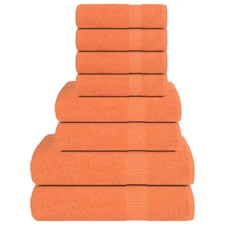 Juego de toallas 8 piezas 100% algodón naranja 360 gsm de , Toallas de baño y manoplas - Ref: Foro24-137071, Precio: 35,90 €,...