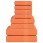 Juego de toallas 8 piezas 100% algodón naranja 360 gsm de , Toallas de baño y manoplas - Ref: Foro24-137071, Precio: 35,90 €,...