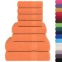 Juego de toallas 8 piezas 100% algodón naranja 360 gsm de , Toallas de baño y manoplas - Ref: Foro24-137071, Precio: 35,90 €,...